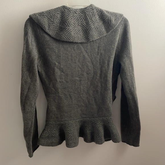 Sarah Spencer Grey wrap wool cardigan size S - Picture 4 of 6